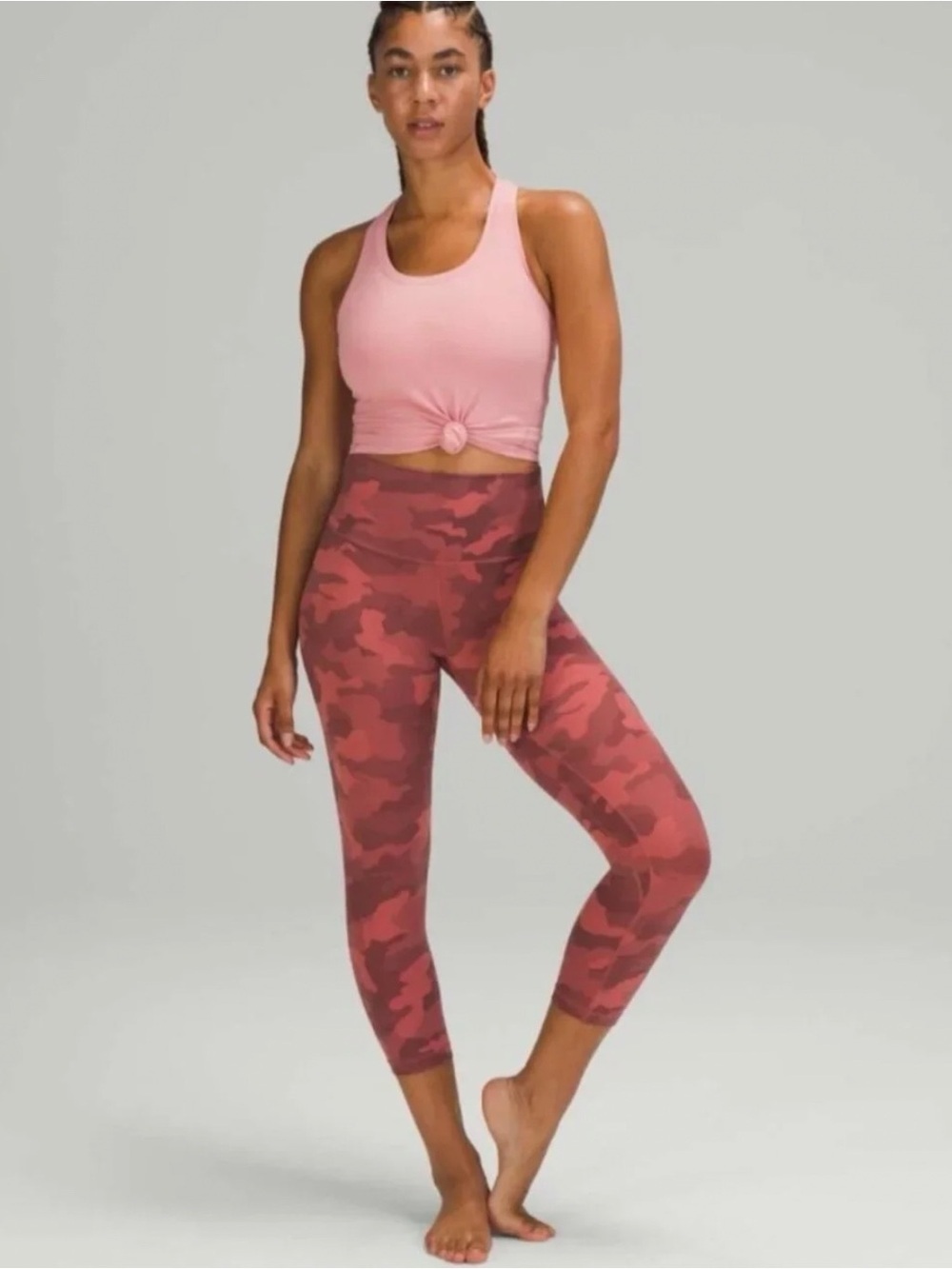 Lululemon Align Crop 21” Heritage 365 Camo Brier Rose Multi Size 18